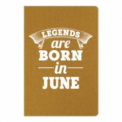 Блокнот с принто Legends are born in June - PrintSalon