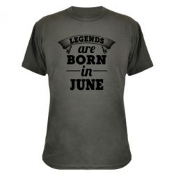 Камуфляжная футболка Legends are born in June - PrintSalon