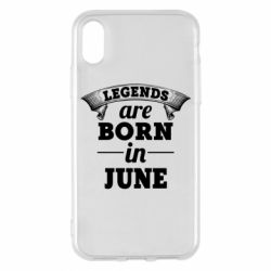 Чехол для iPhone X/Xs Legends are born in June - PrintSalon