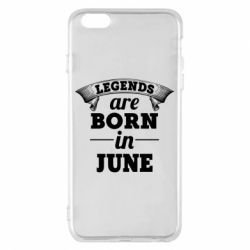 Чехол для iPhone 6 Plus/6S Plus Legends are born in June - PrintSalon