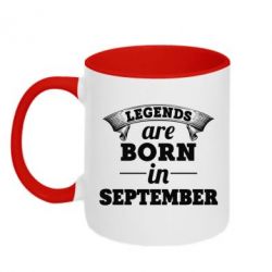 Чашка двокольорова Legends are born in September