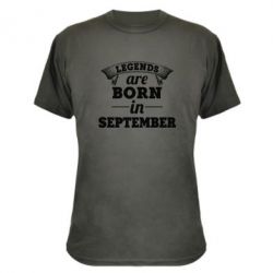 Камуфляжная футболка Legends are born in September - PrintSalon