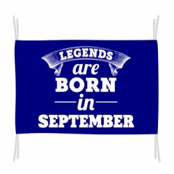 Флаг Legends are born in September - PrintSalon