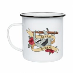 Кружка эмалированная Lenivets with a laptop - PrintSalon