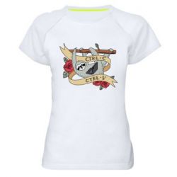 Женская футболка для спорта Lenivets with a laptop - PrintSalon