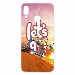 Чехол для Huawei P Smart Plus 2018 LET'S GO MINIONS - PrintSalon