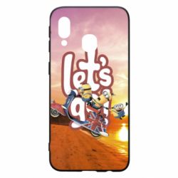 Чехол для Samsung A40 LET'S GO MINIONS - PrintSalon