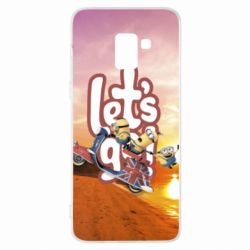 Чехол для Samsung A8+ 2018 LET'S GO MINIONS - PrintSalon