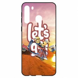 Чехол для Samsung A21 LET'S GO MINIONS - PrintSalon