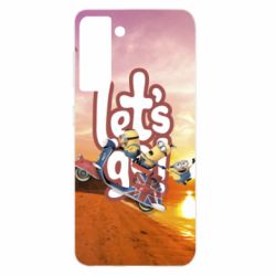 Чехол для Samsung S21 LET'S GO MINIONS-PrintSalon Чехол для Samsung S21 LET'S GO MINIONS