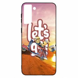 Чехол для Samsung S21 Ultra LET'S GO MINIONS - PrintSalon
