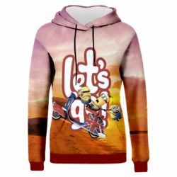 Жіноче 3D худі LET'S GO MINIONS-PrintSalon Жіноче 3D худі LET'S GO MINIONS
