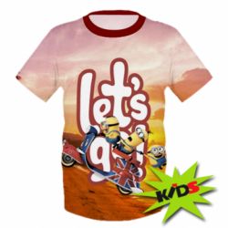 Детская 3D футболка LET'S GO MINIONS - PrintSalon