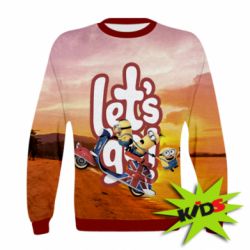 Детский 3D свитшот LET'S GO MINIONS - PrintSalon