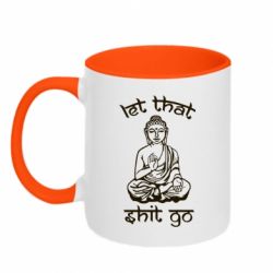 Чашка двухцветная 320ml Let that shit go - PrintSalon