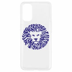 Чехол для Oppo Reno 4 лев-PrintSalon Чехол для Oppo Reno 4 лев