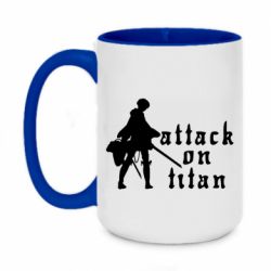 Чашка двухцветная 420ml Levi from Attack on Titan-PrintSalon Чашка двухцветная 420ml Levi from Attack on Titan