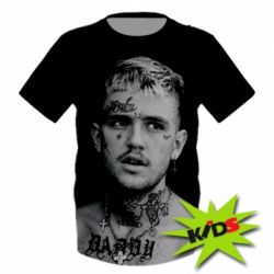 Детская 3D футболка Lil Peep fuck the population - PrintSalon