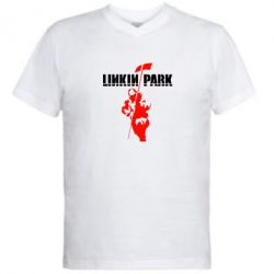 Мужская футболка  с V-образным вырезом Linkin Park Album - PrintSalon