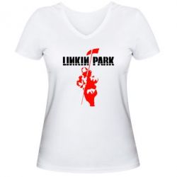 Женская футболка с V-образным вырезом Linkin Park Album - PrintSalon