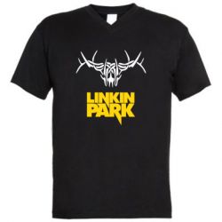 Чоловіча футболка з V-подібним вирізом Linkin Park Logo-PrintSalon Чоловіча футболка з V-подібним вирізом Linkin Park Logo