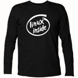 Футболка с длинным рукавом Linux Inside - PrintSalon