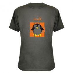 Камуфляжна футболка Linux pinguine - PrintSalon
