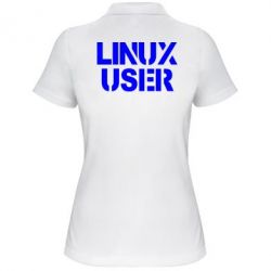 Женское поло Linux User - PrintSalon