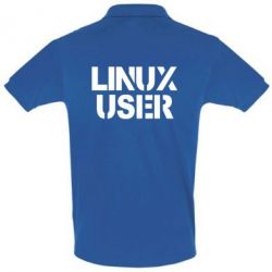 Мужское поло Linux User - PrintSalon