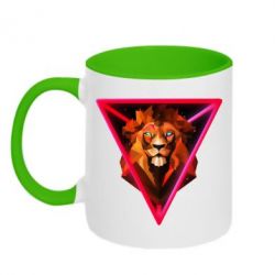 Чашка двухцветная 320ml Lion art - PrintSalon