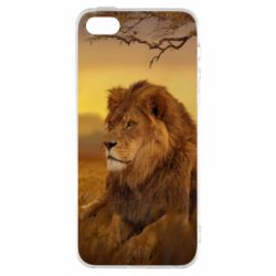 Чехол для iPhone5/5S/SE Lion in the field - PrintSalon