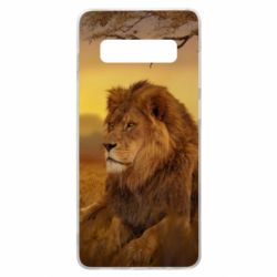 Чехол для Samsung S10+ Lion in the field - PrintSalon