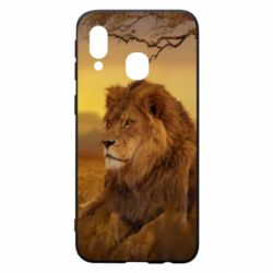Чехол для Samsung A40 Lion in the field - PrintSalon