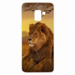 Чехол для Samsung A8+ 2018 Lion in the field - PrintSalon