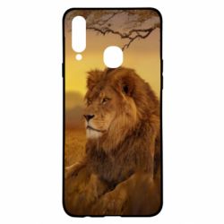 Чехол для Samsung A20s Lion in the field - PrintSalon