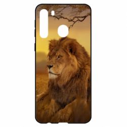 Чехол для Samsung A21 Lion in the field - PrintSalon