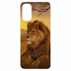 Чехол для Oppo Reno 4 Lion in the field-PrintSalon Чехол для Oppo Reno 4 Lion in the field