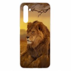 Чехол для Realme 6 Lion in the field - PrintSalon