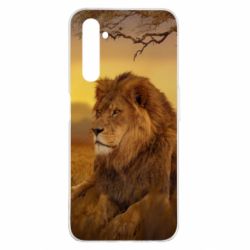 Чехол для Realme 6 Pro Lion in the field - PrintSalon
