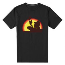 Чоловіча преміум футболка Lion king silhouette - PrintSalon