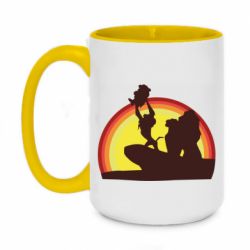 Чашка двокольорова велика Lion king silhouette - PrintSalon