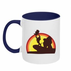 Чашка двокольорова Lion king silhouette - PrintSalon
