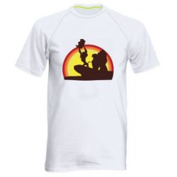 Чоловіча футболка для спорту Lion king silhouette - PrintSalon
