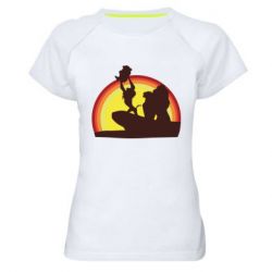 Жіноча футболка для спорту Lion king silhouette - PrintSalon