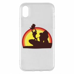 Чохол для iPhone X/Xs Lion king silhouette - PrintSalon