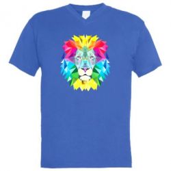 Чоловіча футболка з V-подібним вирізом Lion vector - PrintSalon