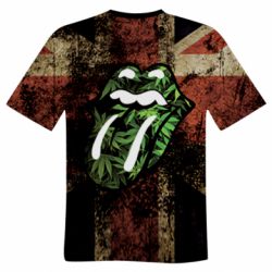 Мужская футболка 3D Lips in hemp-PrintSalon Мужская футболка 3D Lips in hemp