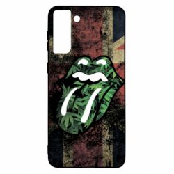 Чехол для Samsung S21 Ultra Lips in hemp-PrintSalon Чехол для Samsung S21 Ultra Lips in hemp