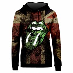Жіноче 3D худі Lips in hemp-PrintSalon Жіноче 3D худі Lips in hemp