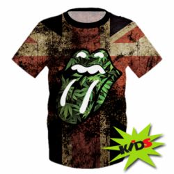 Дитяча 3D футболка Lips in hemp - PrintSalon